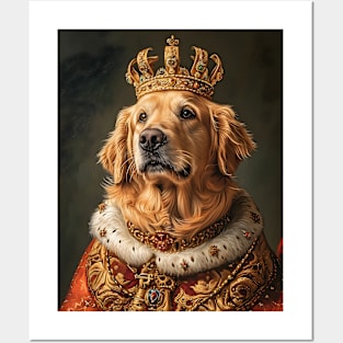 Golden Retriever The King Posters and Art